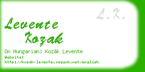 levente kozak business card