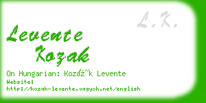 levente kozak business card